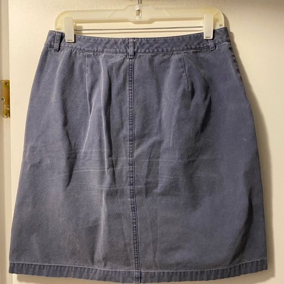 ⚫️- Eddie Bauer denim skirt button front 12 petite - blue - - Picture 4 of 6
